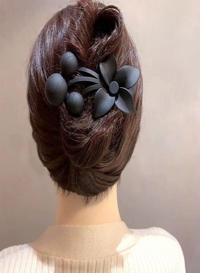 DORMITORRY Flower Hair Clutcher for Women, Stylish Hair Claw Clips for Girls, Hair Accessories for Hair Styling, Juda Clips & Pins for Elegant Hairstyles Pack of 2 - Multicolor. - Image 5