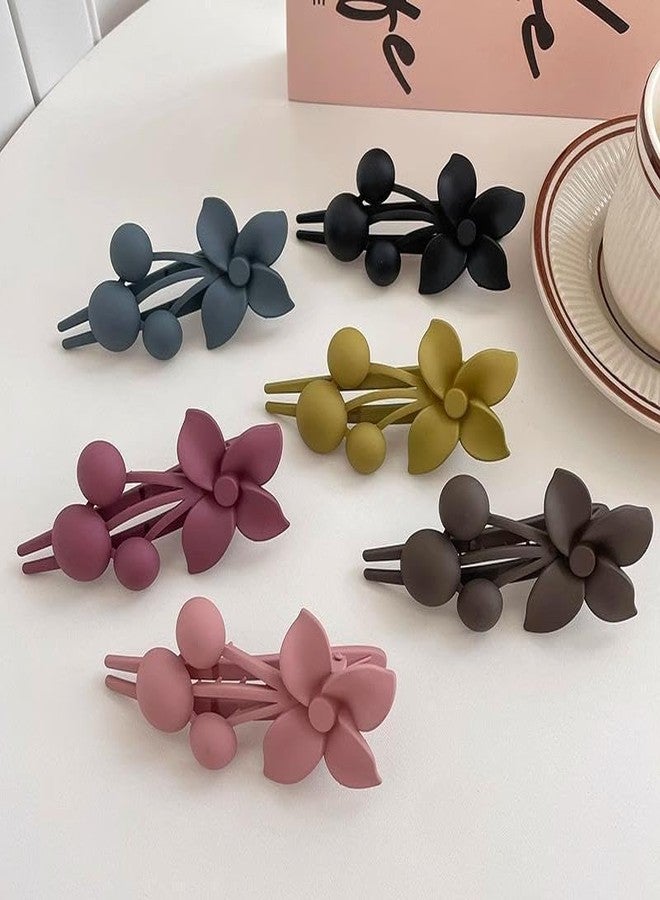 DORMITORRY Flower Hair Clutcher for Women, Stylish Hair Claw Clips for Girls, Hair Accessories for Hair Styling, Juda Clips & Pins for Elegant Hairstyles Pack of 2 - Multicolor. - Image 1
