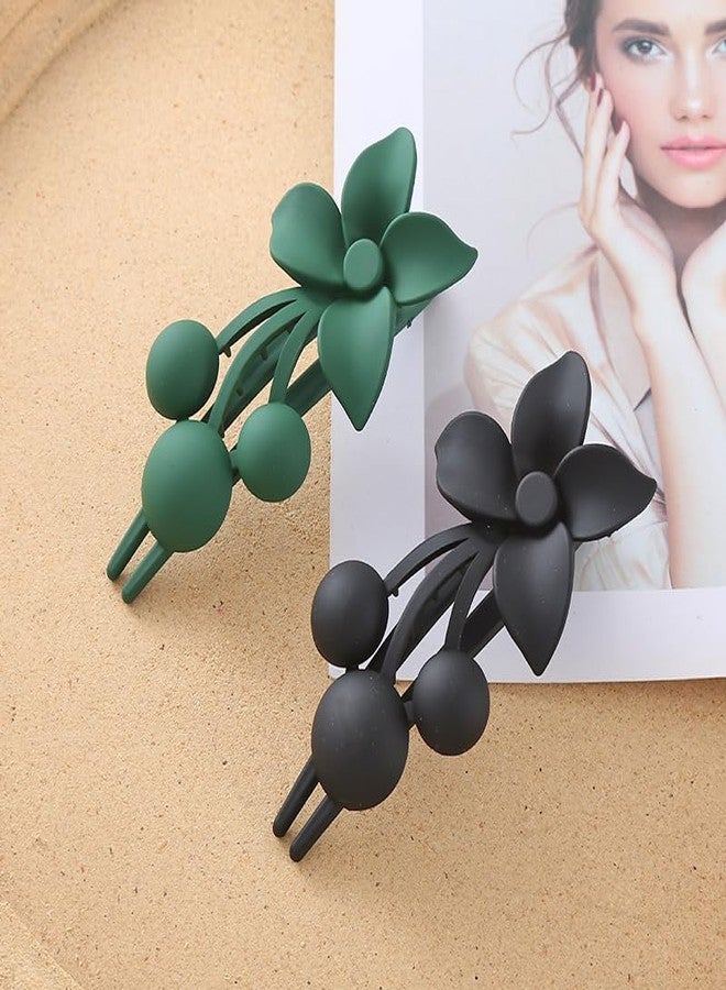 DORMITORRY Flower Hair Clutcher for Women, Stylish Hair Claw Clips for Girls, Hair Accessories for Hair Styling, Juda Clips & Pins for Elegant Hairstyles Pack of 2 - Multicolor. - Image 4