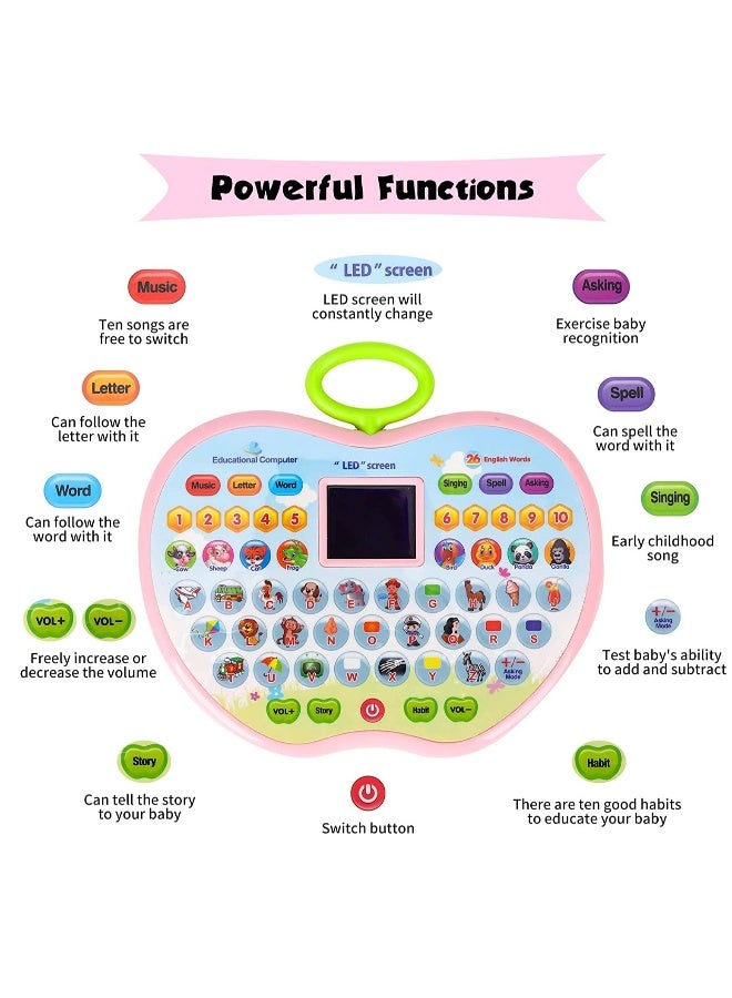 Educational Toys, Multifunctional Learning Tablet for Toddlers Kids Interactive Learning Toy Board for Boys Girls Children LCD Screen Tablets Toys Birthday Gift for 1 2 3 4 Year Old - Image 3