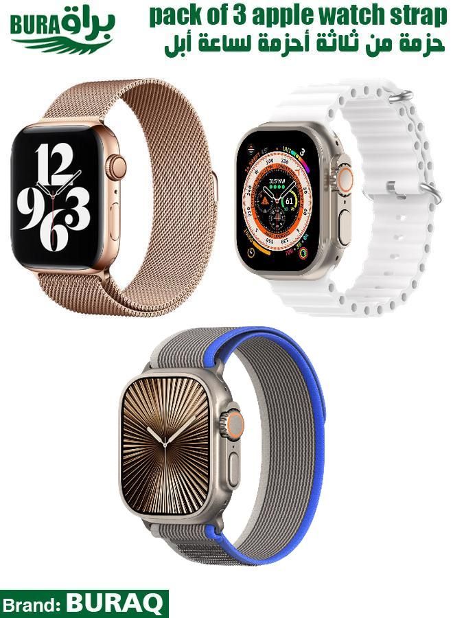 Apple Watch Band Strap For Apple Watch Ultra 2/Ultra 49mm, Series 10 46mm, 9/8/7 45mm, SE2/SE/6/5/4 44mm, 3/2/1 42mm