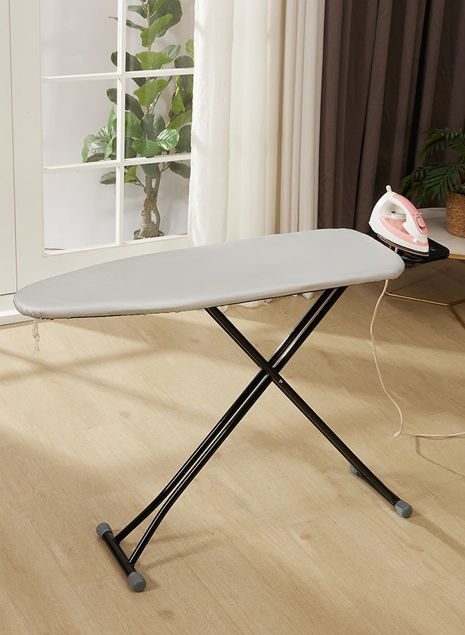 LAWAZIM 12"x36" / 30x91cm Ironing Board with Iron Rest - Foldable and Heat Resistant Iron Rest, Padded Surface, Lightweight Black Frame with Gray Cover -for Small Spaces, Apartments, and Laundry Rooms - Image 1
