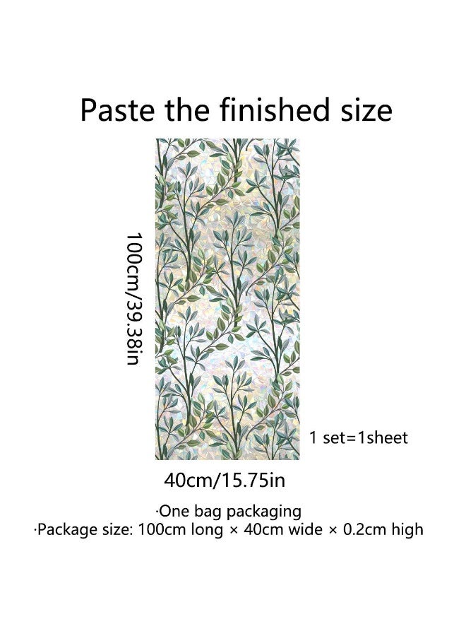 ملصق زجاجي ثابت بنمط الكرمة مناسب للنوافذ، بدون لاصق وقابل للإزالة، ملصق زجاجي مطلي، ملصق واقي من الشمس للنوافذ - Image 2