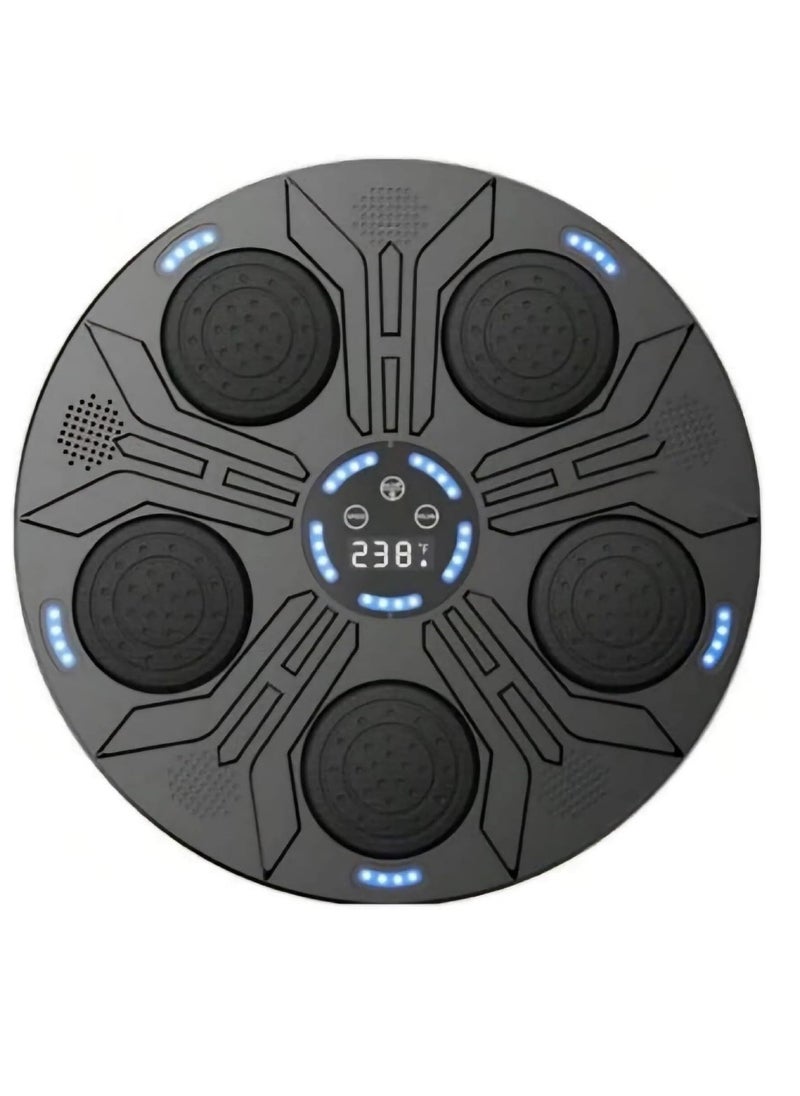 DIGI CORE - LED Music Boxing Machine Wall Mounted Boxing Target Supports Bluetooth 9 Speed Modes And Counting Mode With 5 Soft PU Boxing Targets For Adults And Kids For Excise 2000mAh Battery - Image 1