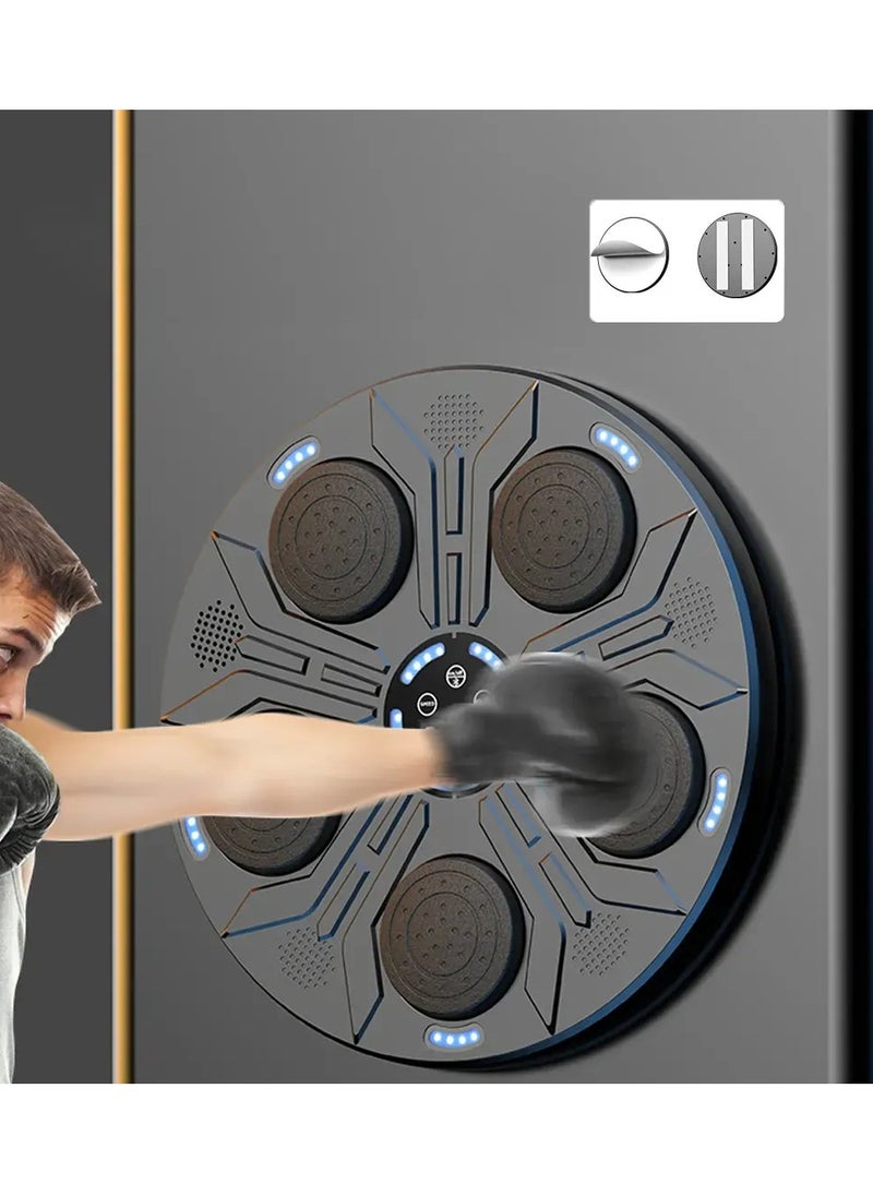 DIGI CORE - LED Music Boxing Machine Wall Mounted Boxing Target Supports Bluetooth 9 Speed Modes And Counting Mode With 5 Soft PU Boxing Targets For Adults And Kids For Excise 2000mAh Battery - Image 1