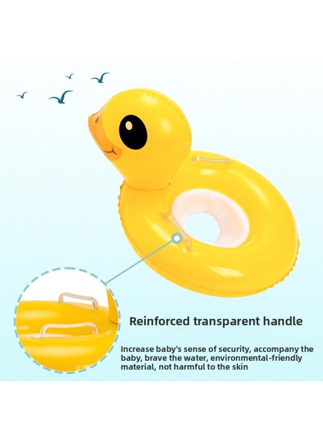 Generic Yellow Duck Children's Swimming Ring Baby's Seat Ring For Boys And Girls Underarm Ring Thickened Arm Ring Infant Float Ring Life Buoy-After Inflation, The Inner Diameter:60-handle Cotton Pants Pocke - Image 5