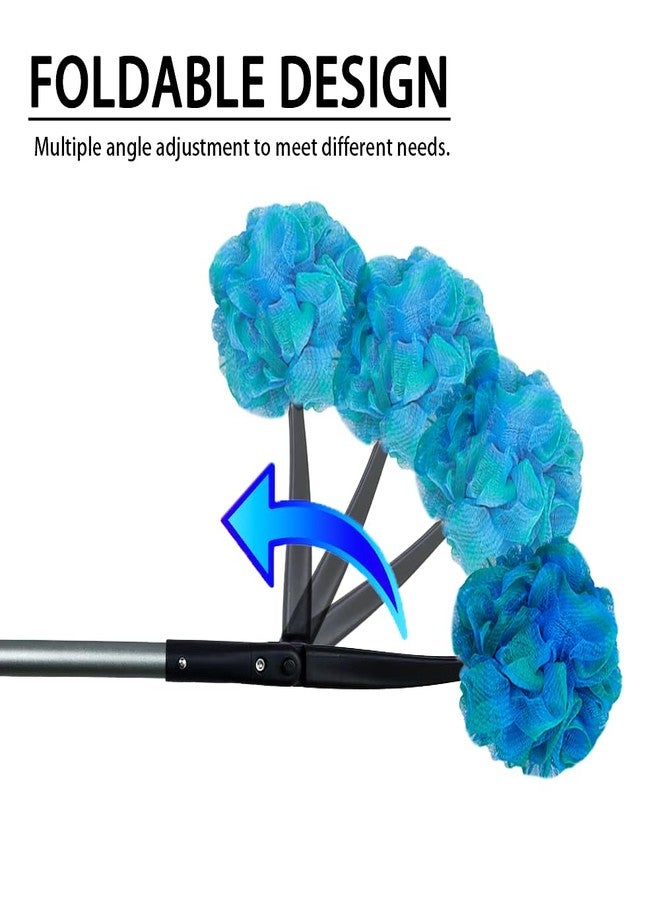 EASACE Long Handled Loofah with Sponges by Shower,Back Scrubber & Bath Sponges,Body Exfoliator Luffa on a Stick,for Elderly & Disabled, Soft Loofah for Bathing Men & Women - Image 5