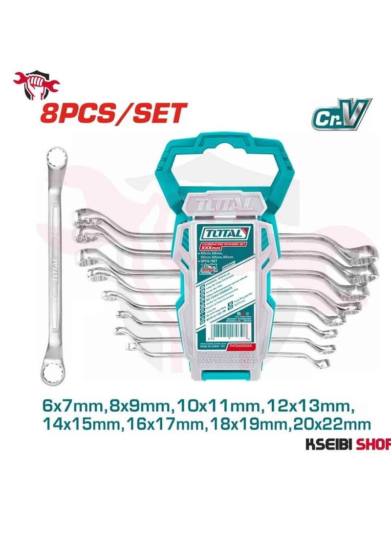 TOTAL 8-Piece Angle Socket Wrench Set, Model THT102486