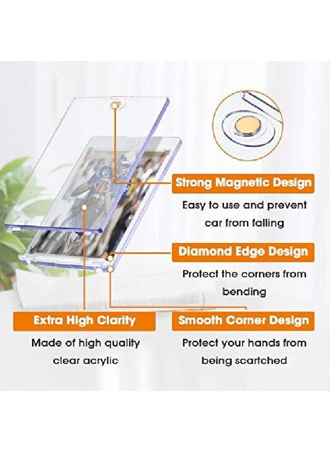 Outus Magnetic Card Holders For Trading Cards 35 Pt Hard Card Case Card Protectors Fit Compatible With Standard Cards Mtg Cards Yugioh Cards Sports Cards Baseball Cards Toploaders (20)  - Image 2