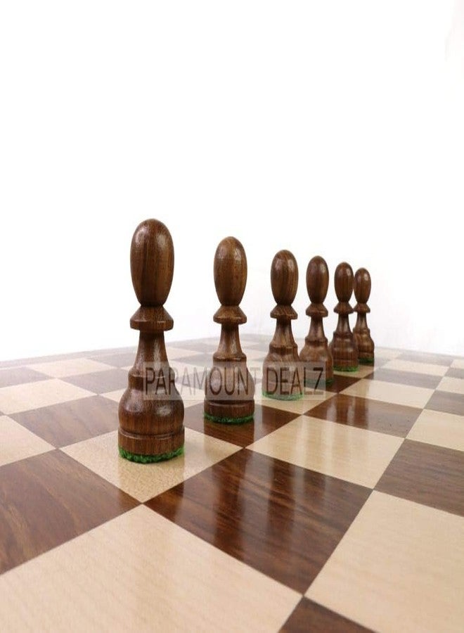 Playminds Premium Tournament Grand Masters Indian Rose Wood Handcrafted Flat Chess Board with 3.75" International Staunton Style Chess Pieces with 2 Extra Queens & Chess Box - Image 4