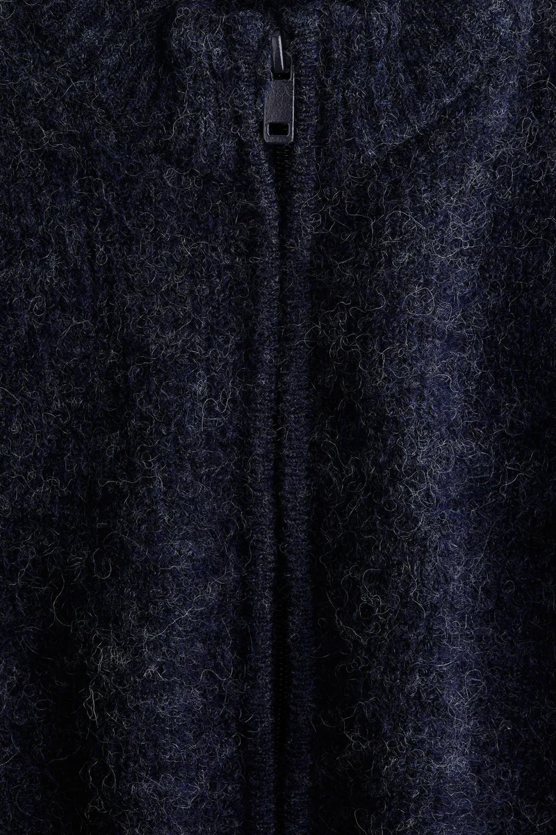 H&M Rib-knit zip-through cardigan