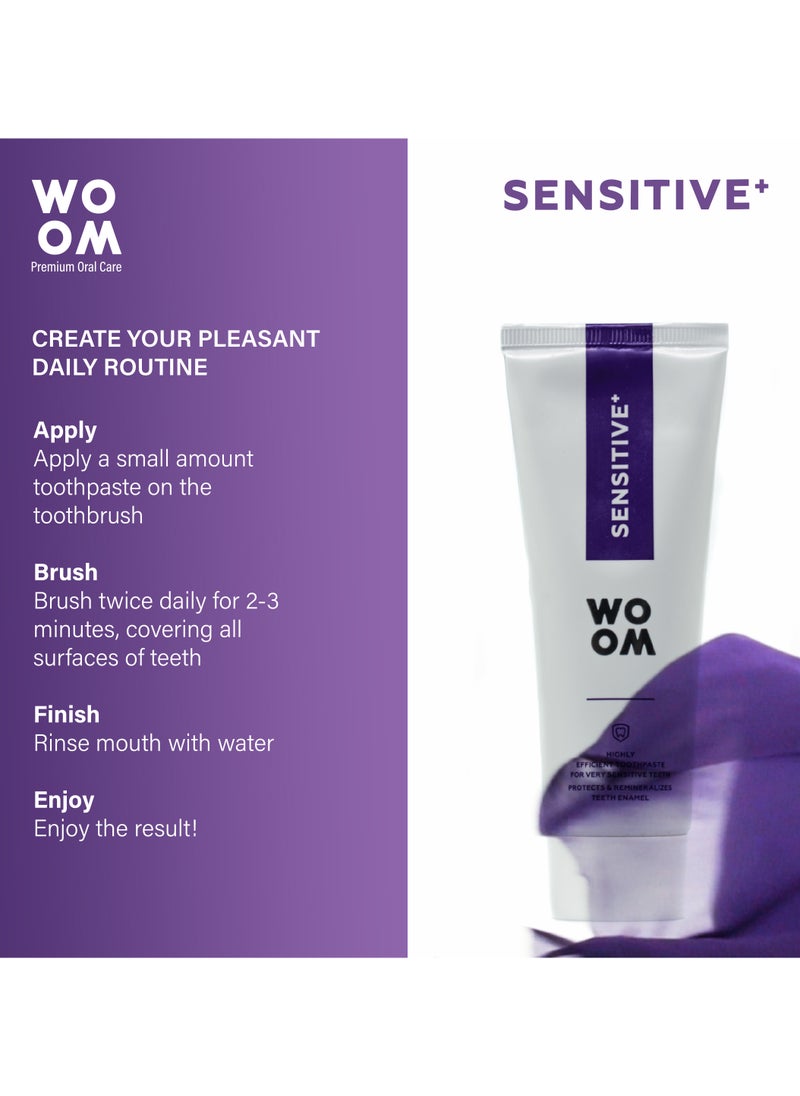 Toothpaste WOOM SENSITIVE Toothpaste For Sensitive Teeth, Premium EU Quality, Spain, 75 ml