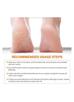 OASIS-TH Foot Files for Hard Skin, 2 in 1 Foot Scraper Hard Skin Remover with 10 Replacement, Professional Stainless Steel Pedicure Callus Shaver Set Foot Care Tools  - Image 5