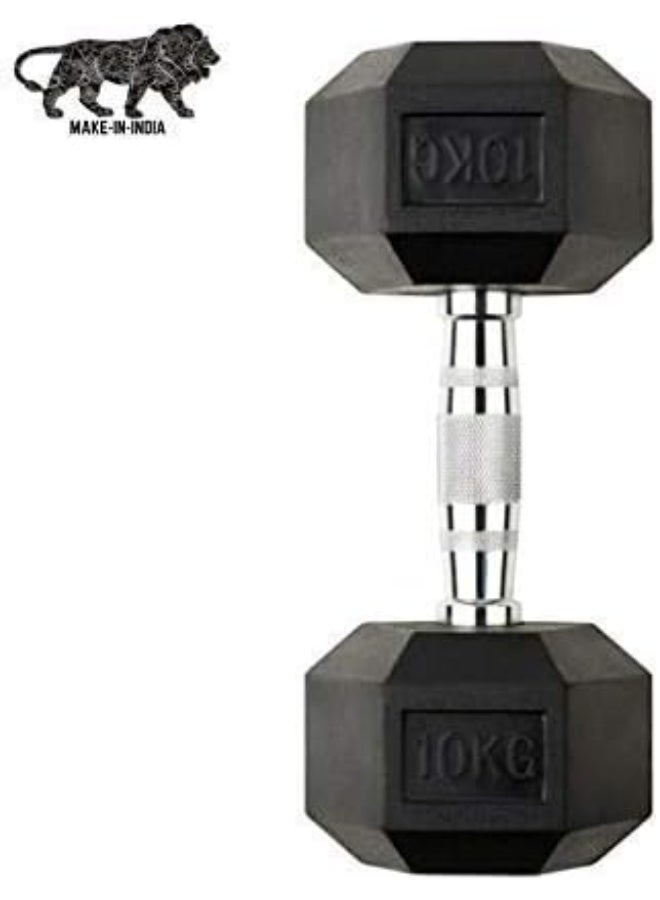 دامبل سداسي مطاطي مستورد – 10 كجم - Image 1