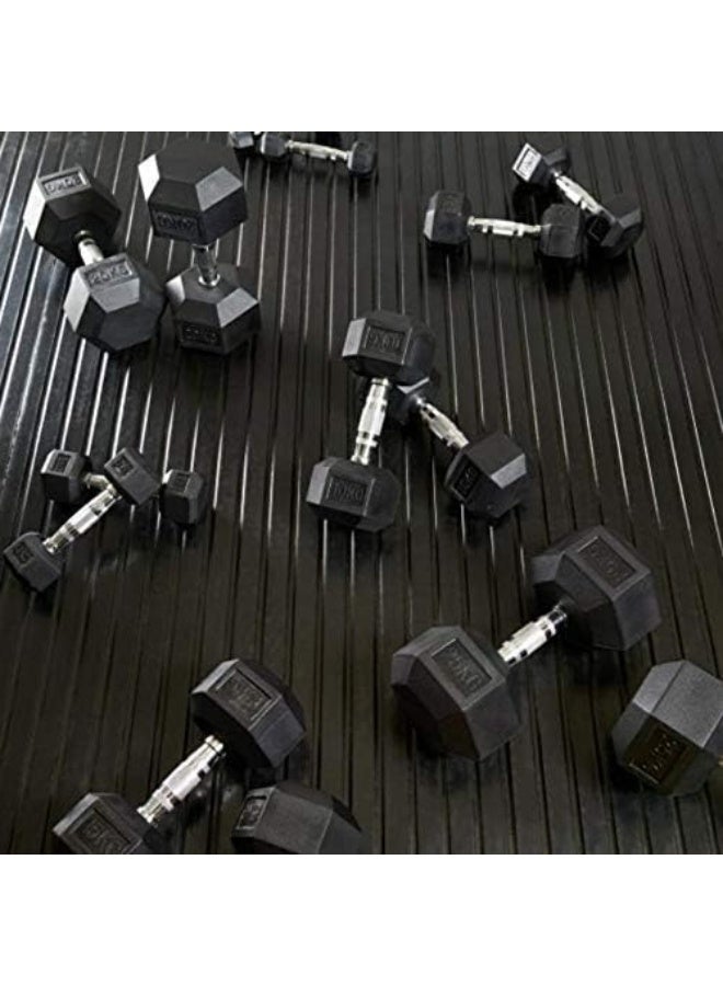 دامبل سداسي مطاطي مستورد – 10 كجم - Image 3