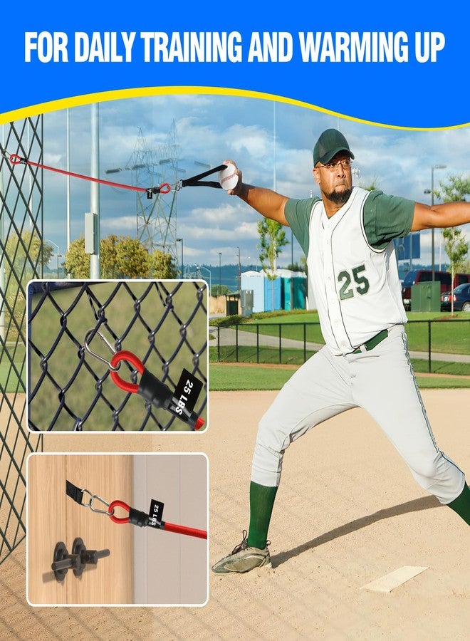 JWHOO Baseball Resistance Arm Bands - 12 Pcs, Baseball Bands for Arm Strength, Durable Bands with Interchangeable Grips, Ideal for Training, Warm-Ups & Beginner Learning - Image 3