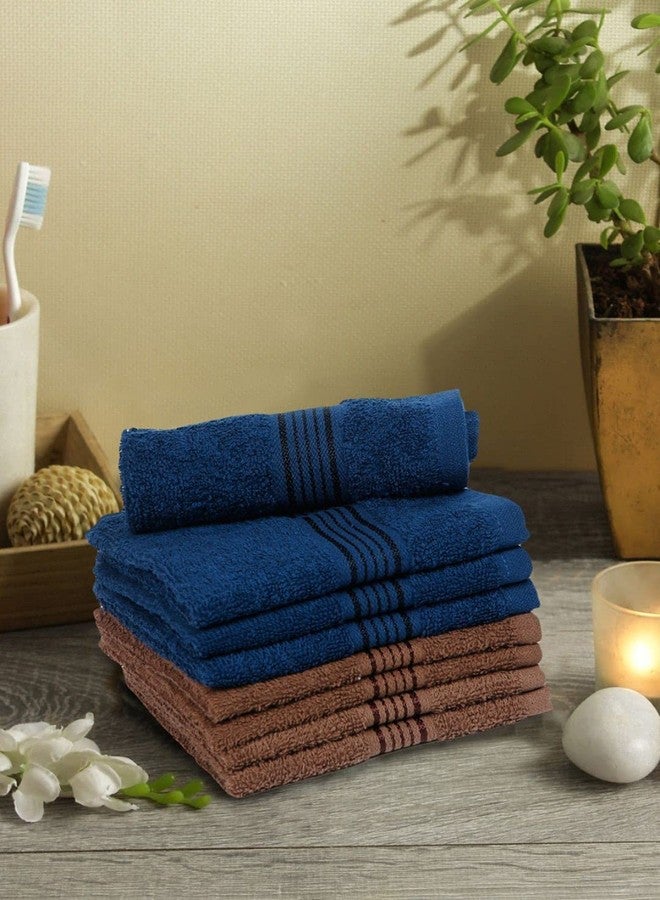 Kopa by Bianca 400 GSM 100% Cotton Soft Terry Towel l 8pc Face Towel l Baby Face Towel l Face Towel for Baby l D`Ross l Powder Blue-Desert Sand - Image 1