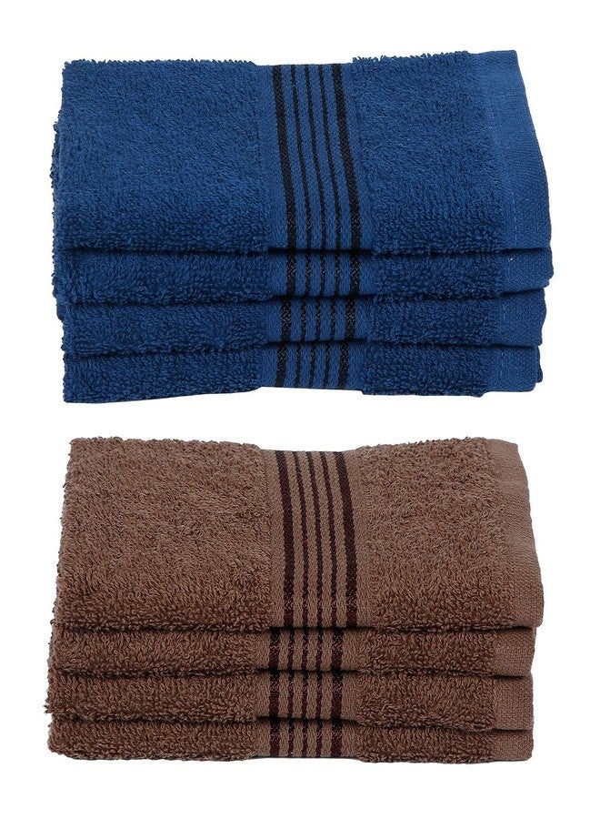 Kopa by Bianca 400 GSM 100% Cotton Soft Terry Towel l 8pc Face Towel l Baby Face Towel l Face Towel for Baby l D`Ross l Powder Blue-Desert Sand - Image 2