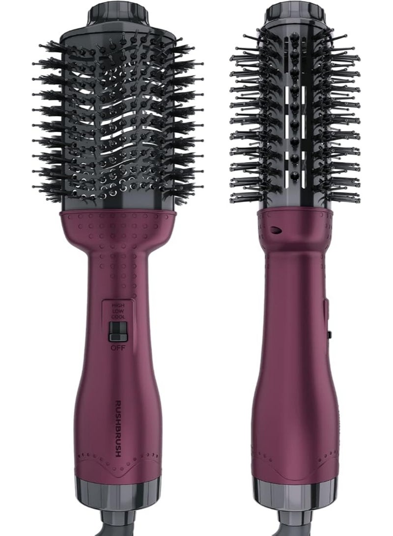 Rush Brush V2 Pro Steam Hair Straightener Brush with Ionic Technology, 1300 Watts, 3 Temperature - Image 1