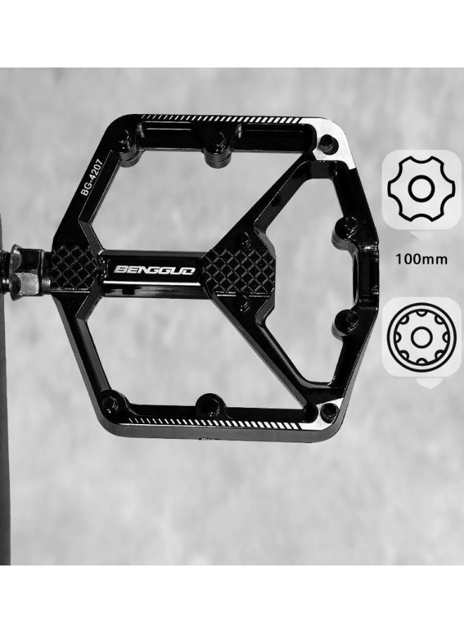 HOMESTAR 2 Pcs Mountain Bike Pedals, MTB Bicycle Flat Pedals, Alloy Aluminum Durable Sealed Bearing for Most Bikes - Image 4