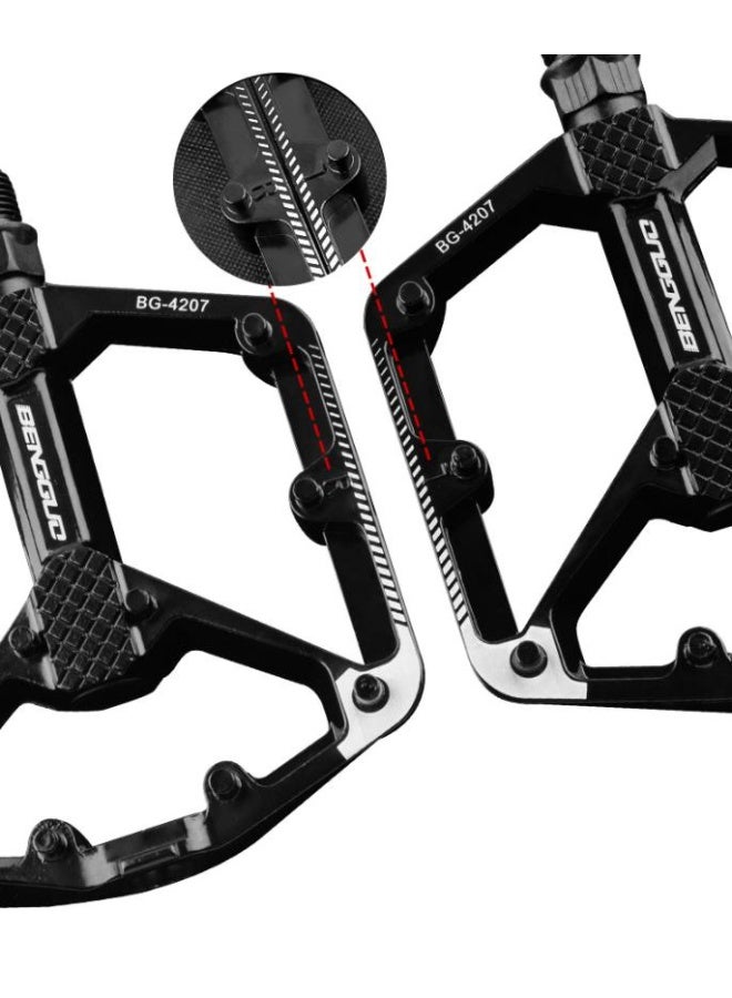 HOMESTAR 2 Pcs Mountain Bike Pedals, MTB Bicycle Flat Pedals, Alloy Aluminum Durable Sealed Bearing for Most Bikes - Image 2