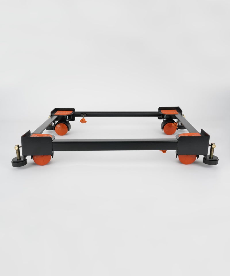 Shop4Ever Heavy Duty Adjustable Washing Machine Stand with Wheels | Front & Top Load | Multi-Use Fridge & Cooler Base | Anti-Vibration Metal Trolley | Rust-Proof - Image 2