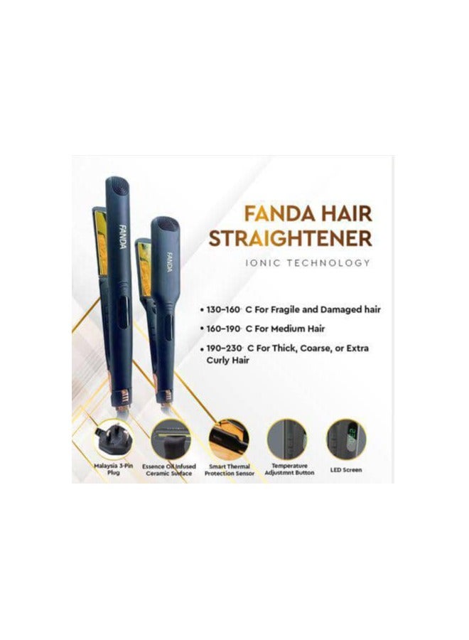Fanda Hair Straightener 2.5cm Black, gold - Image 2