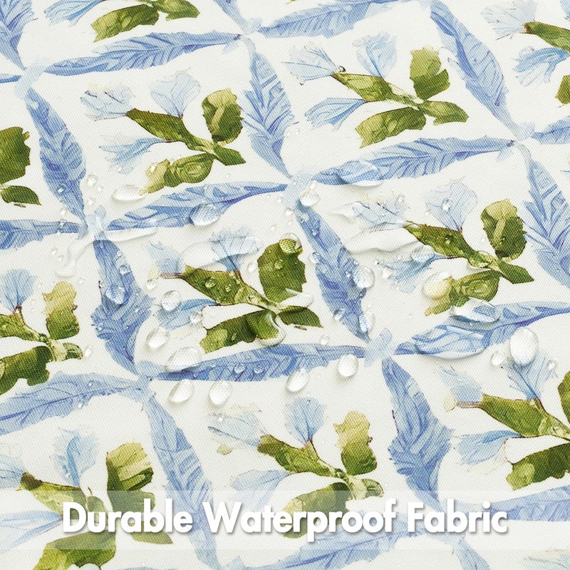 MIULEE Floral Decorative Pillow Covers Set of 2,block print Throw Pillowcases Outdoor Boho Farmhouse Vintage Coastal Summer Accent Cushion Covers for Couch paito Garden Sofa Bed 18x18 Inch, Blue-Green - Image 3