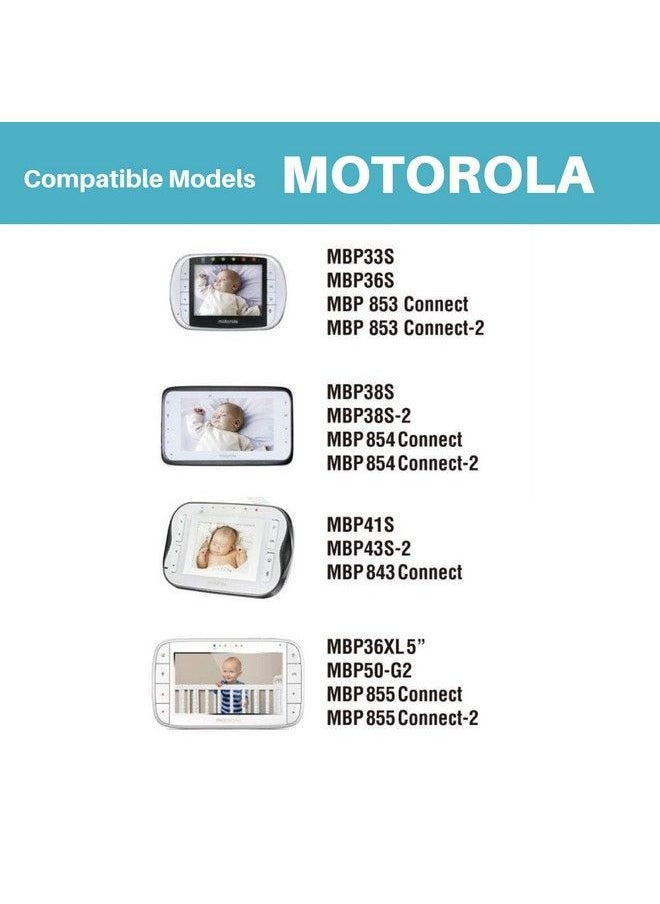 moonybaby - For Motorola Baby Monitor Charger (Handheld Monitor Unit Only) Including Mbp33S Mbp36S Mbp36Xl Mbp38S Mbp41S Mbp43S Mbp843 Mbp853 Mbp854 Mbp855 Connect Power Cord Ac/Dc Adapter Micro Usb 5V 1000Ma - Image 1