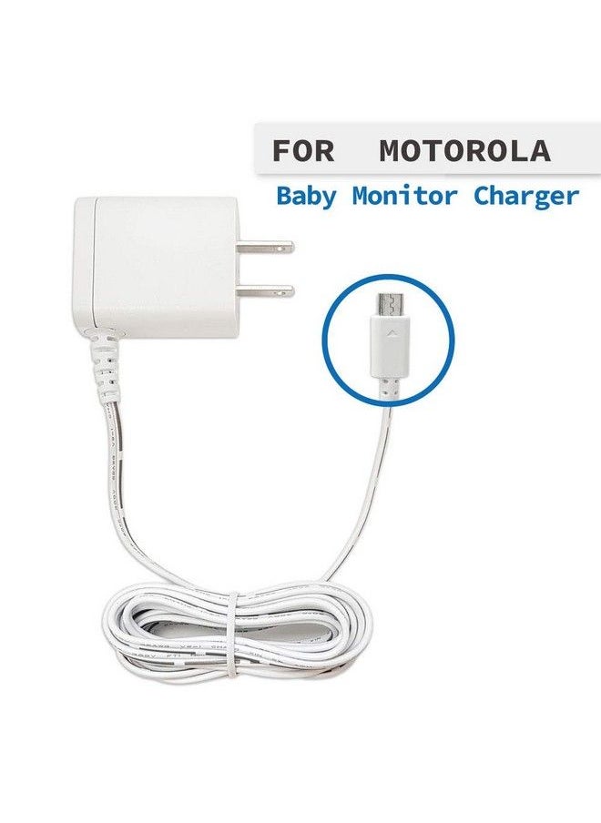moonybaby - For Motorola Baby Monitor Charger (Handheld Monitor Unit Only) Including Mbp33S Mbp36S Mbp36Xl Mbp38S Mbp41S Mbp43S Mbp843 Mbp853 Mbp854 Mbp855 Connect Power Cord Ac/Dc Adapter Micro Usb 5V 1000Ma - Image 1
