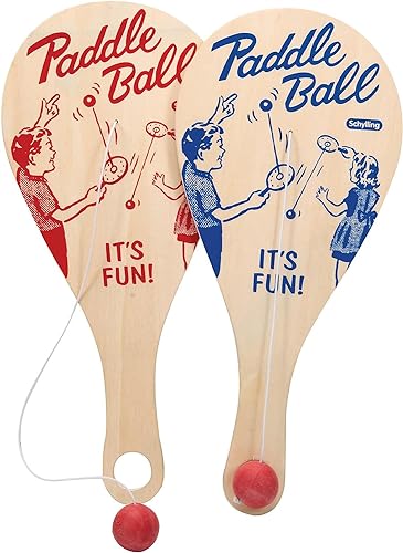 Schylling Paddle Ball - Classic Game Made with Real Wood - Ages 5 and Up - One Piece - Image 4