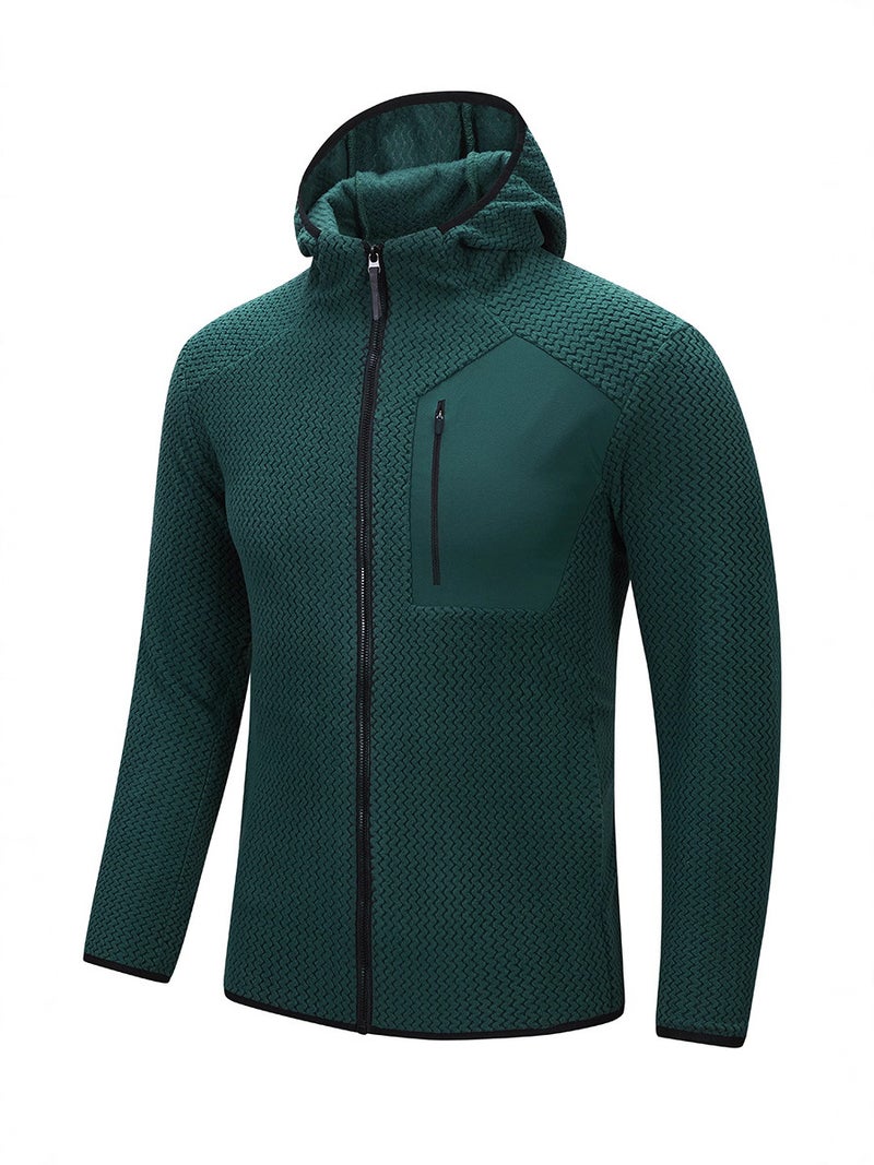 Niaojia Men'S Zipper Stuffed Sweatshirt Hooded Jacket High-End Fashion Cationic Casual Sweatshirt Sweatshirt - Image 3