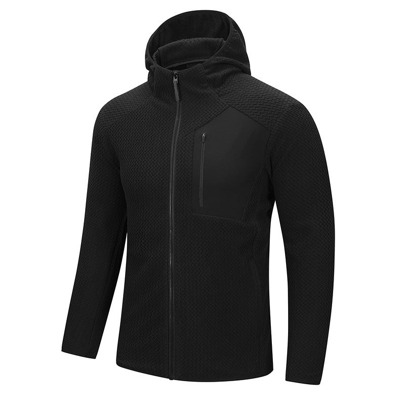 Niaojia Men'S Zipper Stuffed Sweatshirt Hooded Jacket High-End Fashion Cationic Casual Sweatshirt Sweatshirt - Image 1