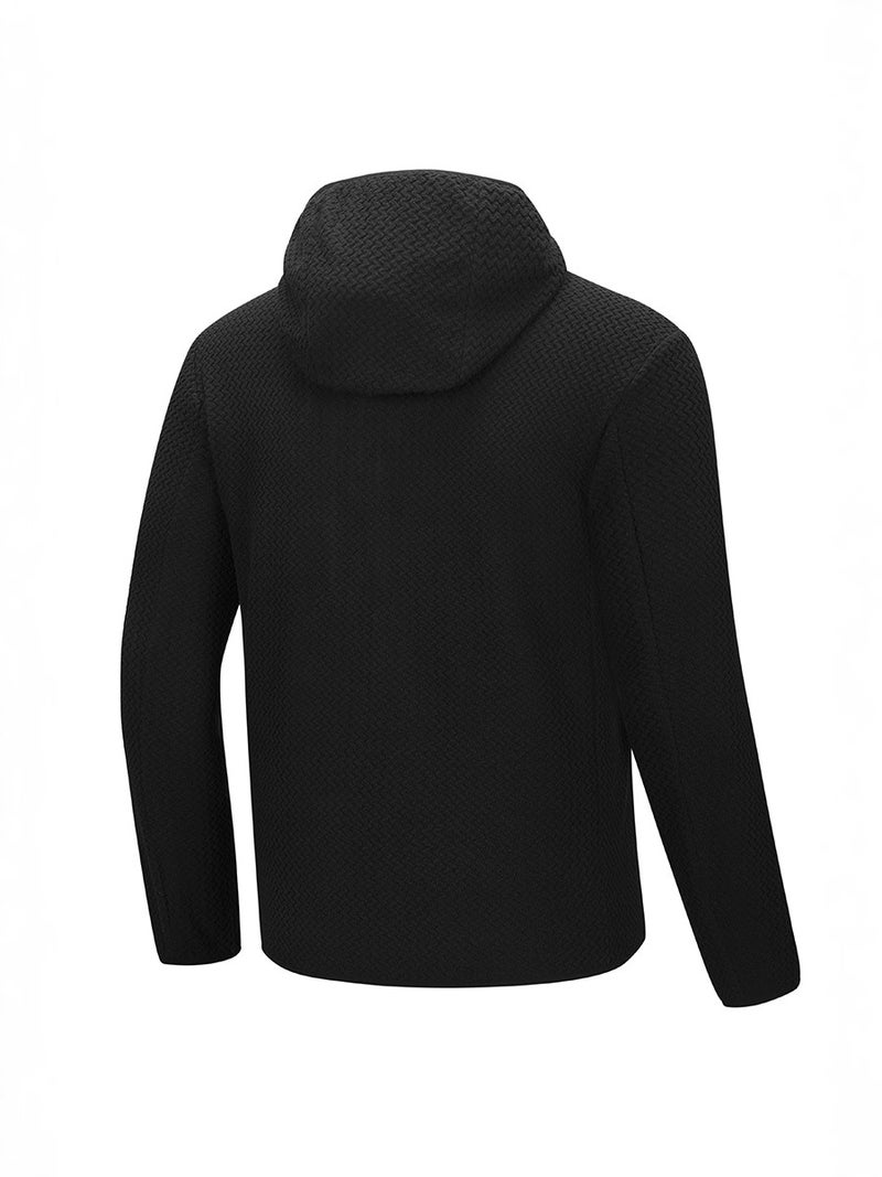 Niaojia Men'S Zipper Stuffed Sweatshirt Hooded Jacket High-End Fashion Cationic Casual Sweatshirt Sweatshirt - Image 4