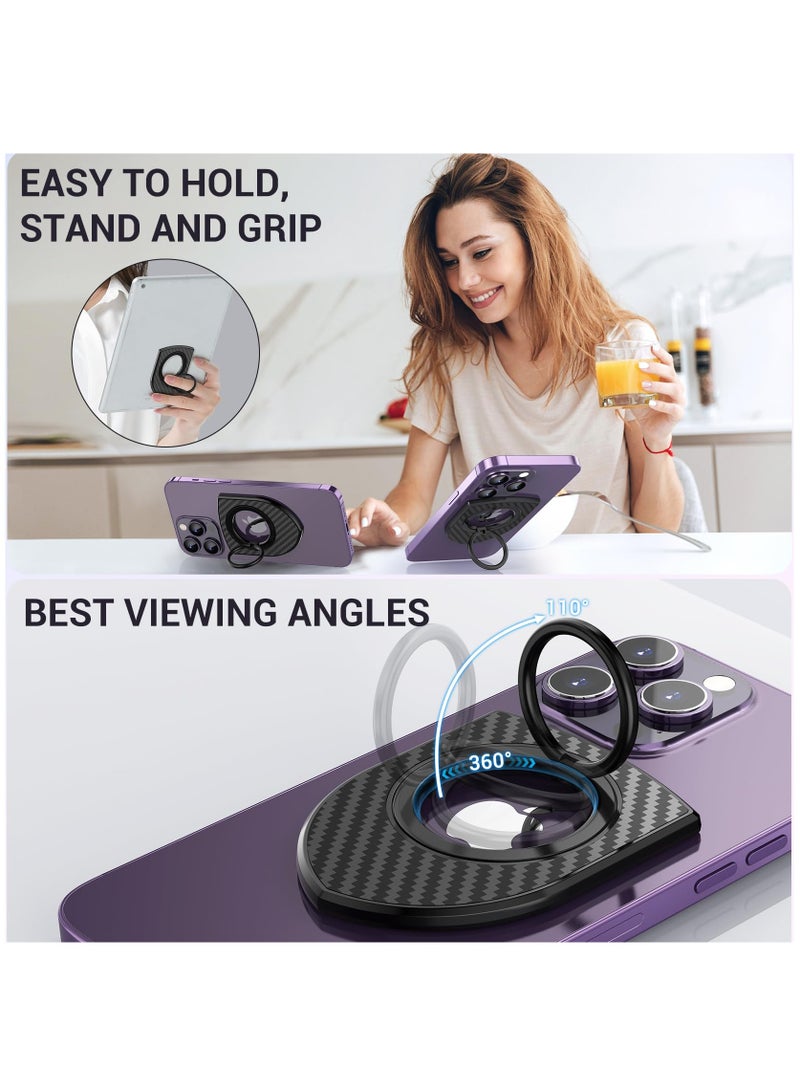 KASTWAVE Upgraded Double-Sided Magnetic Phone Grip,Strongest Magentic Force,Removable MagSafe Phone Ring Holder Kickstand for iPhone 15,14,13,12,11 Mini/Plus/Pro/Max,Google,Samsung - Image 2