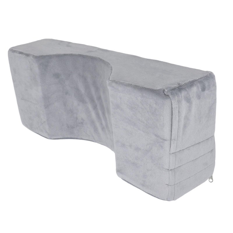 Memory Foam Eyelash Extension Pillow U Shaped Velvet Neck Support Cushion Grey Ergonomic Design For Beauty Salons - Image 4
