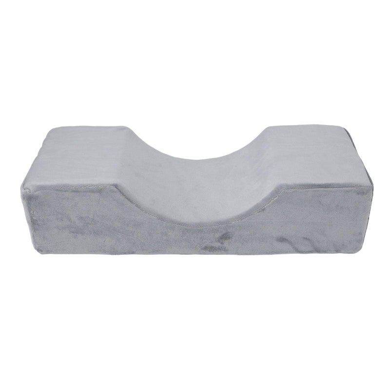 Memory Foam Eyelash Extension Pillow U Shaped Velvet Neck Support Cushion Grey Ergonomic Design For Beauty Salons - Image 2