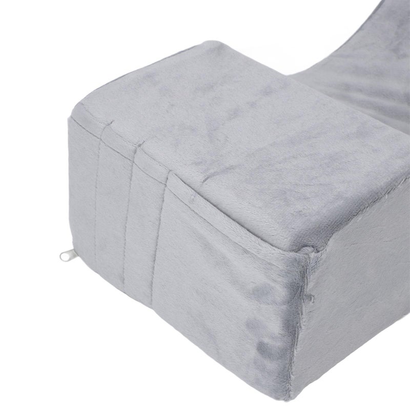 Memory Foam Eyelash Extension Pillow U Shaped Velvet Neck Support Cushion Grey Ergonomic Design For Beauty Salons - Image 5