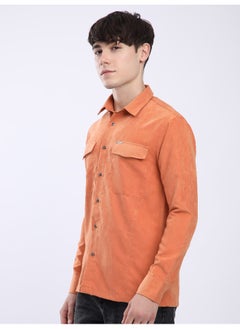 Maple Orange Dual Pocketed Suede Shirt - pzsku/Z3EB6358C7F994F07BDCEZ/45/_/1738049832/b477520b-7dc9-42a2-b877-0150bd5b838b