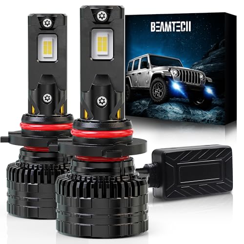BEAMTECH 9005 Bulbs, 900% Brighter Canbus Ready 6500K White HB3 Light or Fog Light, 2 Bulbs. - Image 1