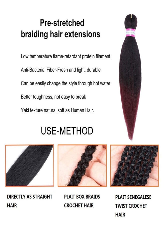 Dorsanee Pre Stretched Braiding Hair Extensions 12 Inch 8 Packs Synthetic Kids Braiding Hair Crochet Braids, Natural Easy Braid Hot Water Setting Professional Soft Yaki Straight Texture (#1B/bug) - Image 3
