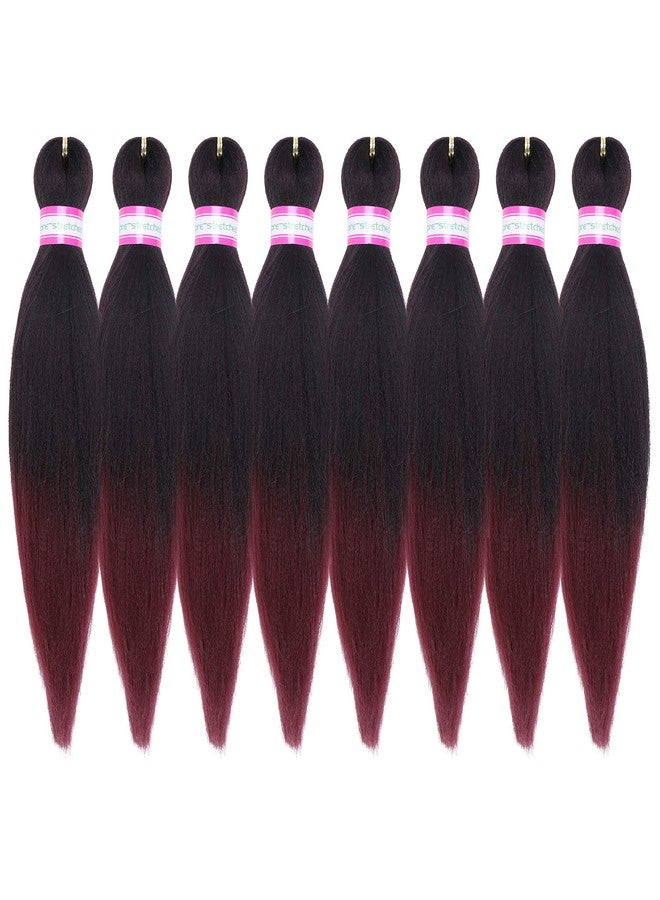 Dorsanee Pre Stretched Braiding Hair Extensions 12 Inch 8 Packs Synthetic Kids Braiding Hair Crochet Braids, Natural Easy Braid Hot Water Setting Professional Soft Yaki Straight Texture (#1B/bug) - Image 1