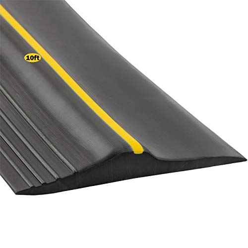 Papillon Garage Door Bottom Seal Strip, Weatherproof EPDM Rubber Threshold, Fits All Standard Doors, Easy for DIY Homeowners, No Adhesive (10Ft, Black) - Image 1