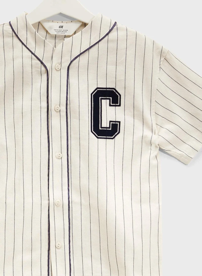 H&M Appliquéd Baseball Shirt