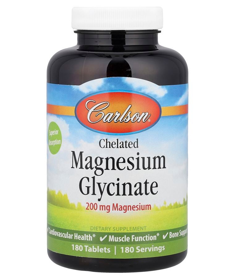Chelated Magnesium Glycinate 200 mg 180 Tablets