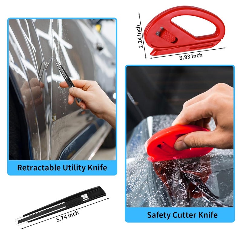 STHIRA 12 Pcs Premium Car Window Film Tint Tool Kit, High-Quality Vechile Application, Squeegee for Vinyl Wrap, Scraper Tool, Essential Tinting Wrapping Tools for DIY and Professional Use - Image 2