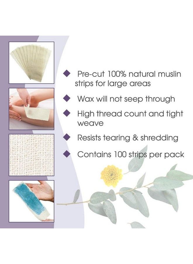 Satin Smooth Large Muslin Epilating Strips For Hair Removal 100 Ct X 2 Packs  - Image 4