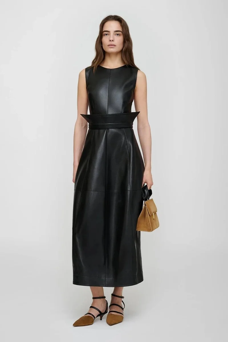 Nanushka Leather Belt With Collar Detail