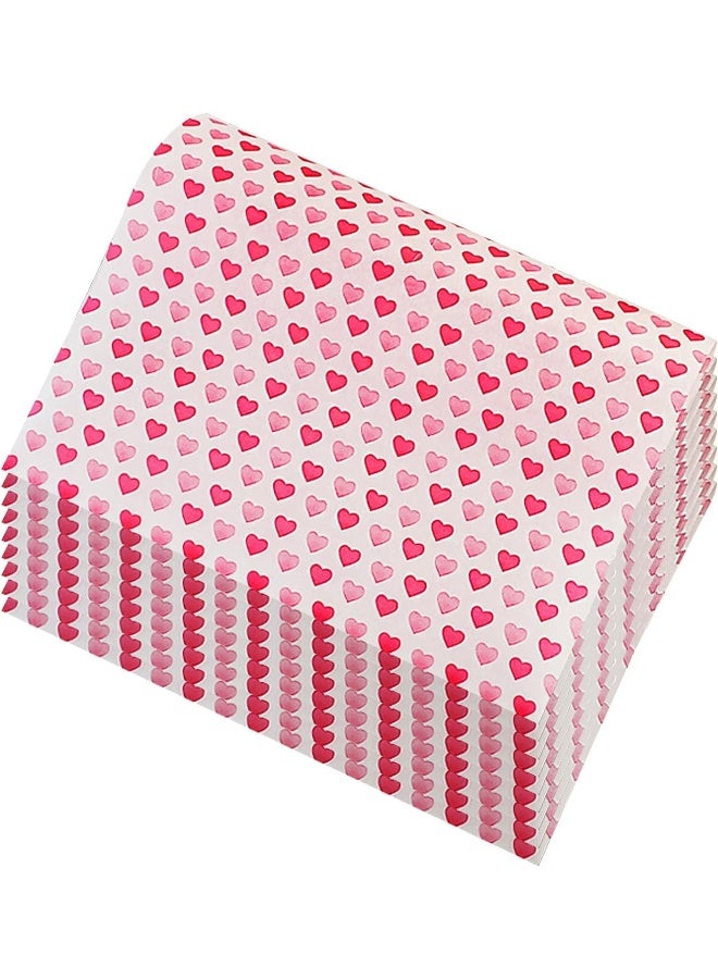 McMola ورق تغليف غذائي من مك مولا 50 قطعة، ورق مقاوم للدهون على شكل قلب، أوراق شمعية مائية لتغليف الطعام، بطانات سلال الطعام، ورق تغليف الطعام، ورق ساندويتش للحلويات، الكعك، الجبن، الخبز، الخبز. - Image 1