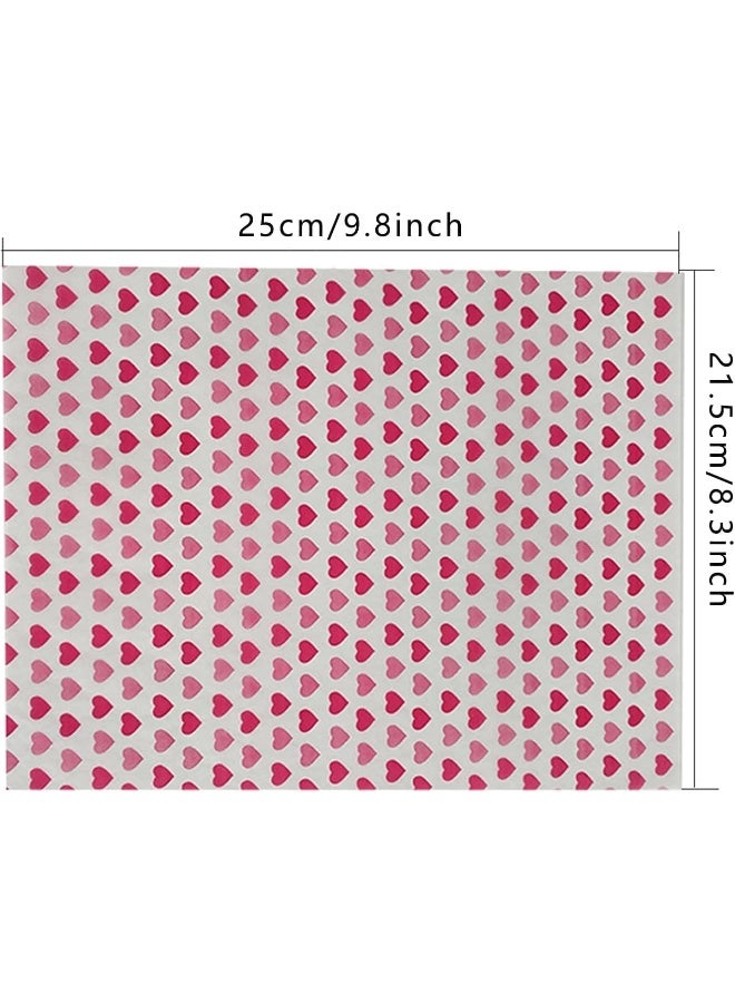 McMola ورق تغليف غذائي من مك مولا 50 قطعة، ورق مقاوم للدهون على شكل قلب، أوراق شمعية مائية لتغليف الطعام، بطانات سلال الطعام، ورق تغليف الطعام، ورق ساندويتش للحلويات، الكعك، الجبن، الخبز، الخبز. - Image 3